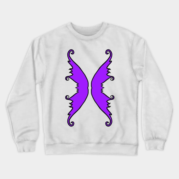 Fairy Wings Purple Crewneck Sweatshirt by BlakCircleGirl